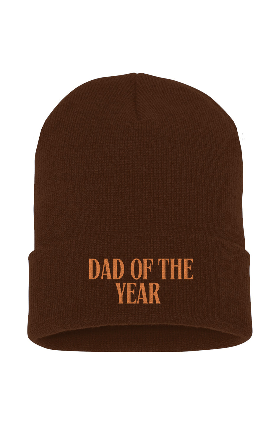 Dad of the year Brown/Orange Cuffed Beanie